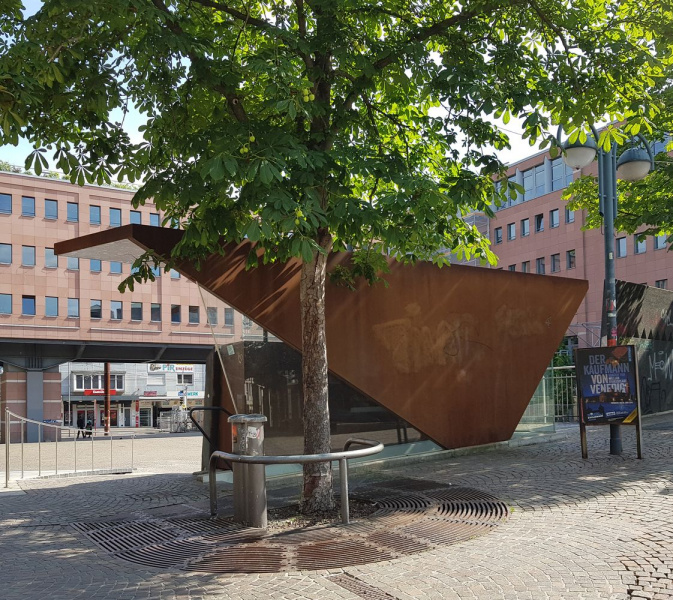 Überdachung Tiefgarageneingang Karlsruhe Kronenplatz PBW