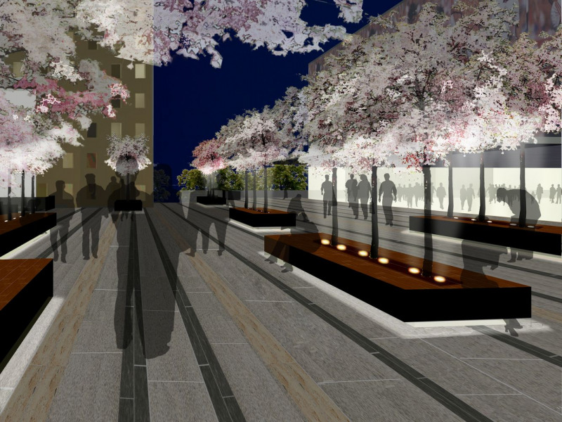 Ludwigsburg, Platz vor der MHPArena Moeblierung-Nacht