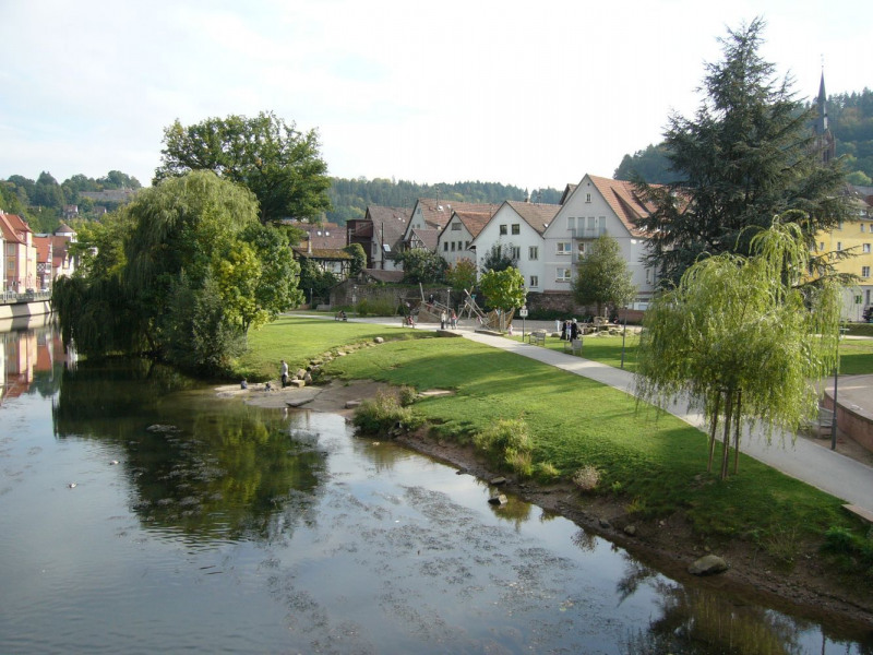Calw Stadtpark Kleiner Brühl Nagoldufer