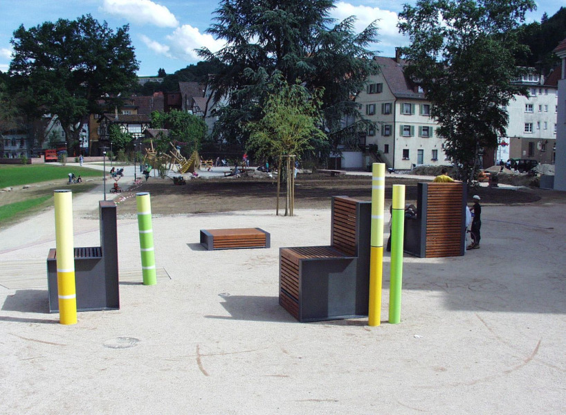 Calw Stadtpark Kleiner Brühl überbautes Rückhaltebecken