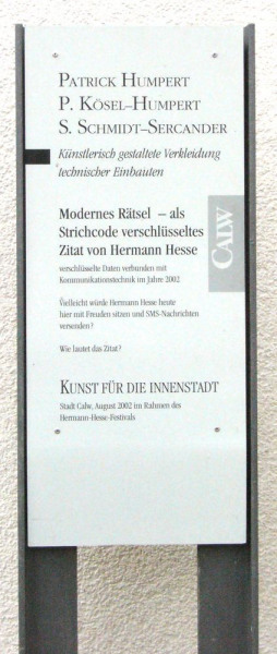 Calw Stadtpark Kleiner Brühl Kunst am Bau
