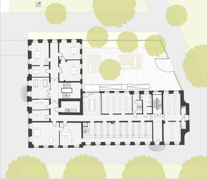 Zentralbibliothek im Direktionsgebäude Schloss Karlsruhe