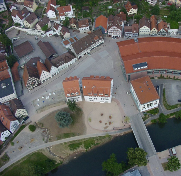 Calw Platz Unteres Ledereck Luftbild